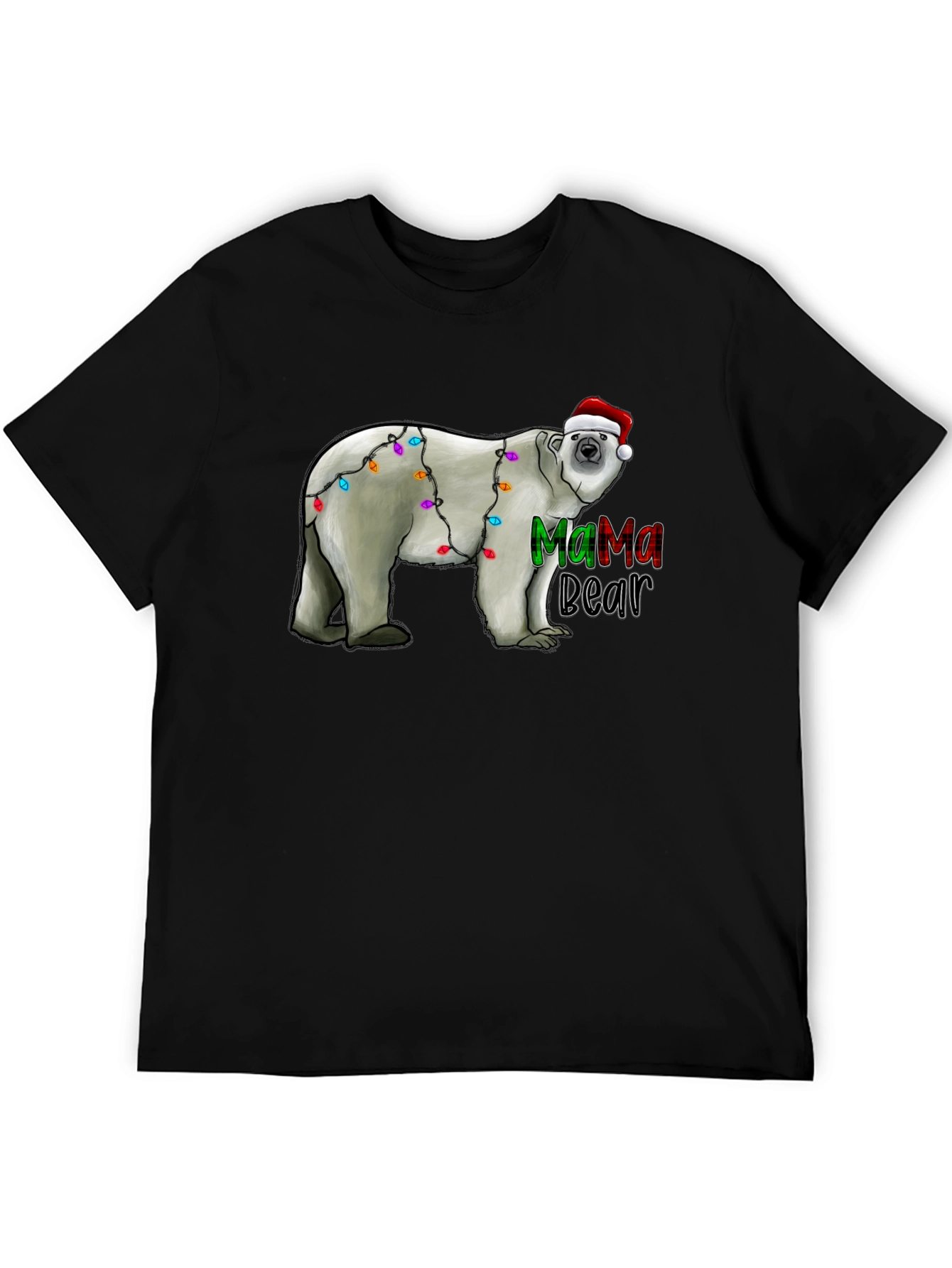 Mama Bear Christmas Lights T-Shirt