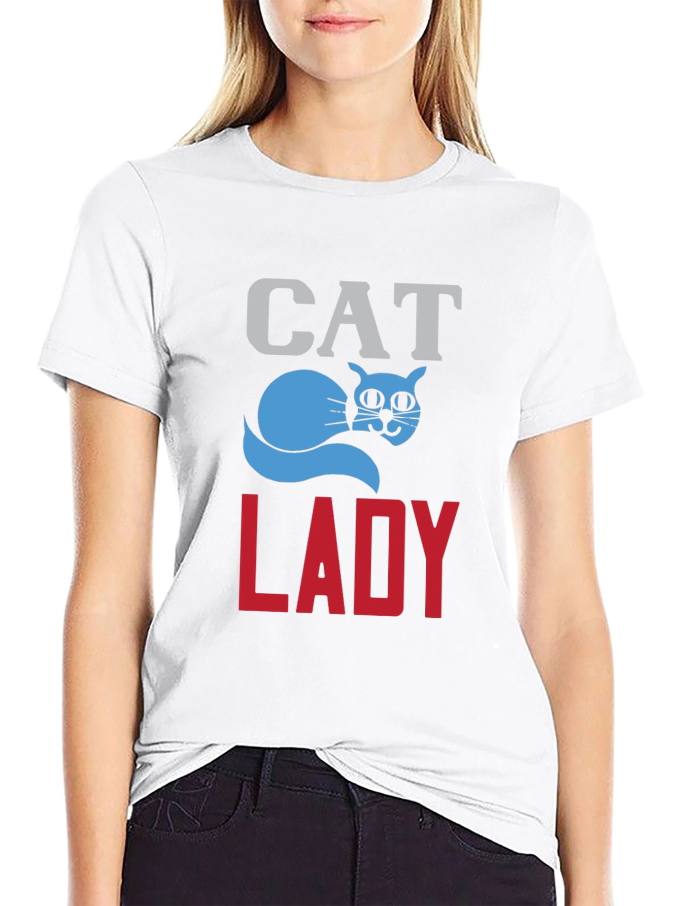 Cat Lady Graphic Tee - Stylish Novelty T-Shirt