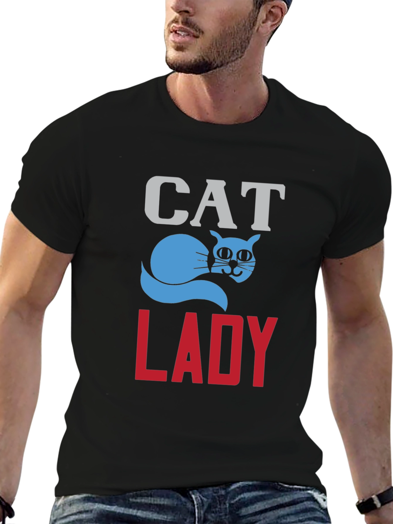 Cat Lady Graphic Tee - Stylish Novelty T-Shirt