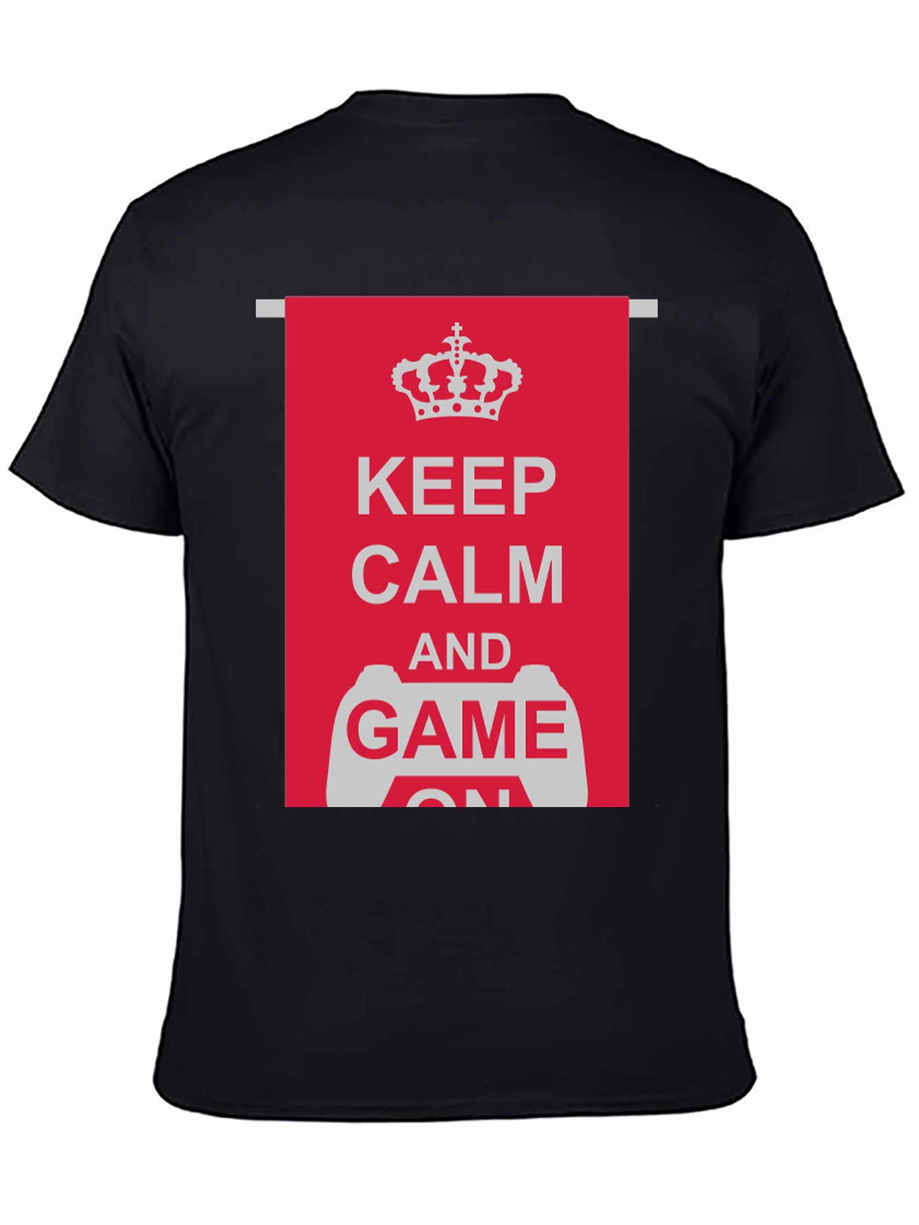 Keep Calm and Game On Black T-Shirt