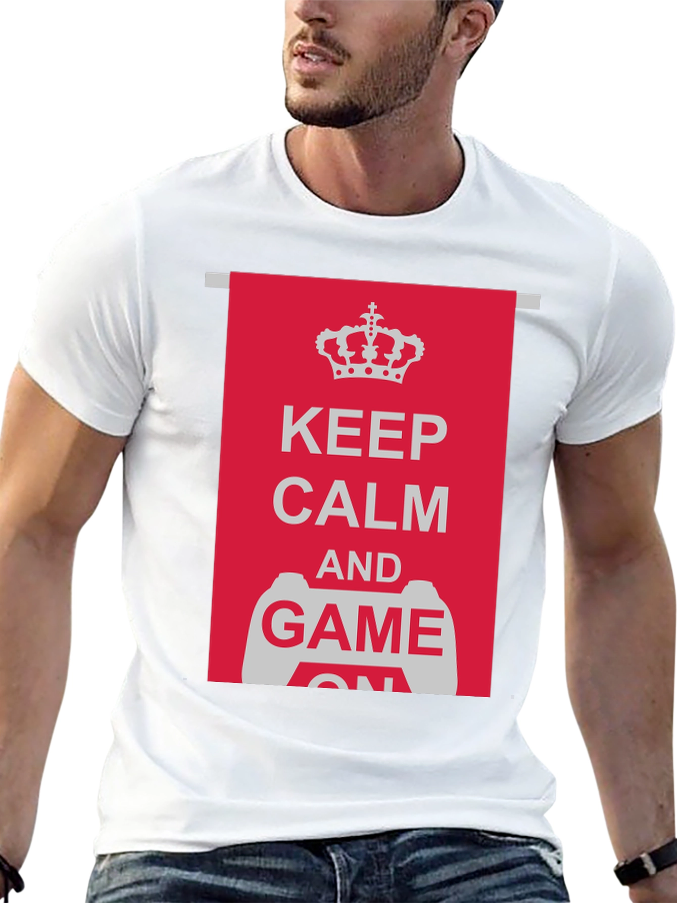 Keep Calm and Game On Black T-Shirt