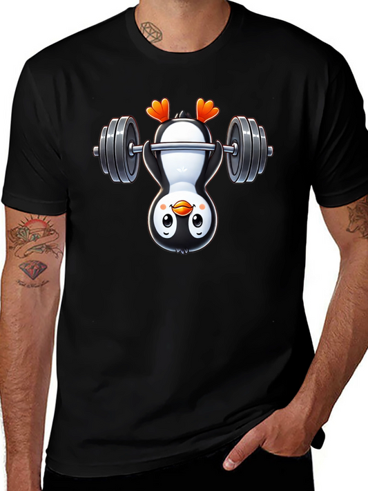 Penguin Gymnast T-Shirt - Black Cotton Tee