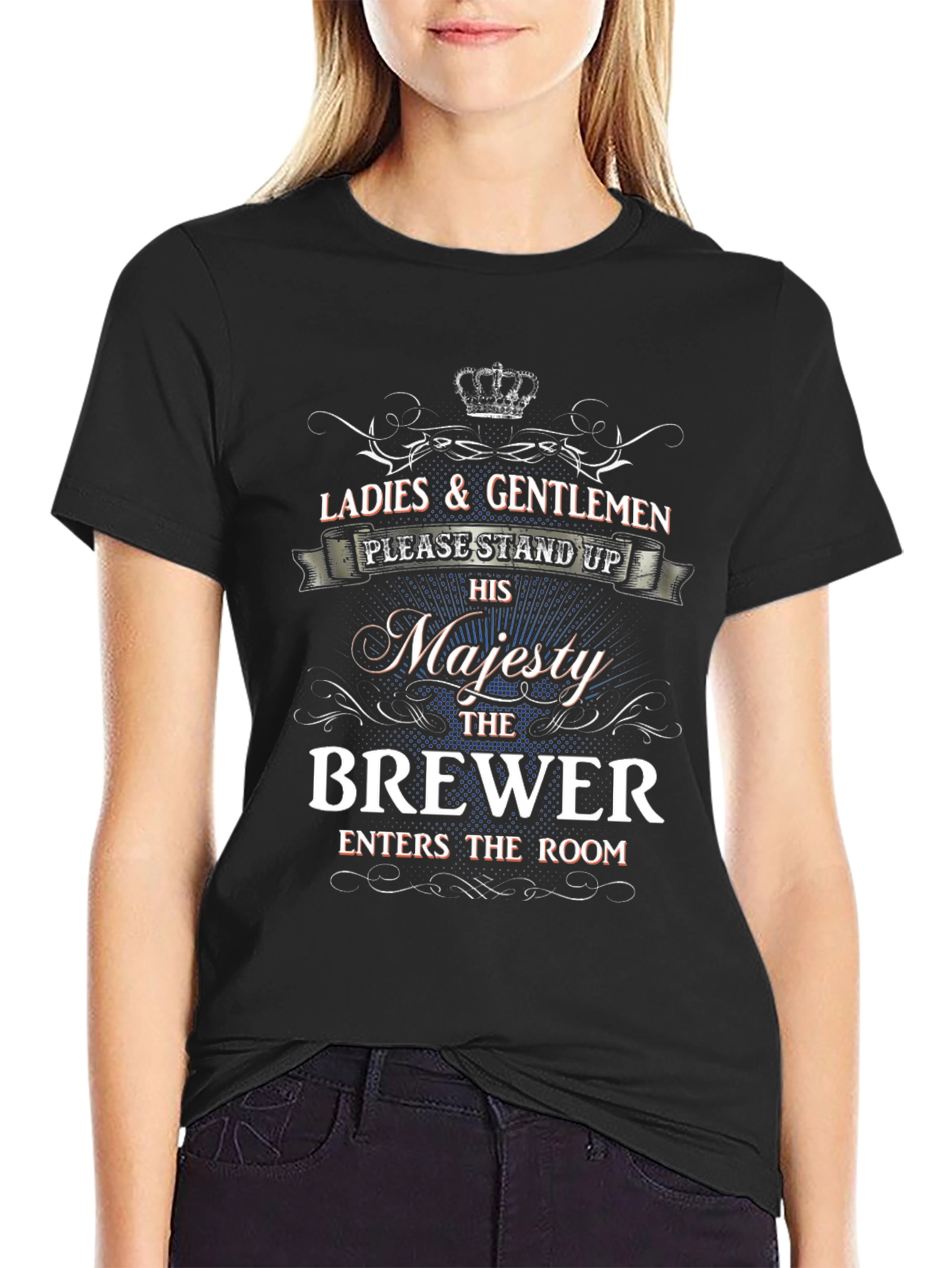 Majesty Brewer Black Graphic T-Shirt