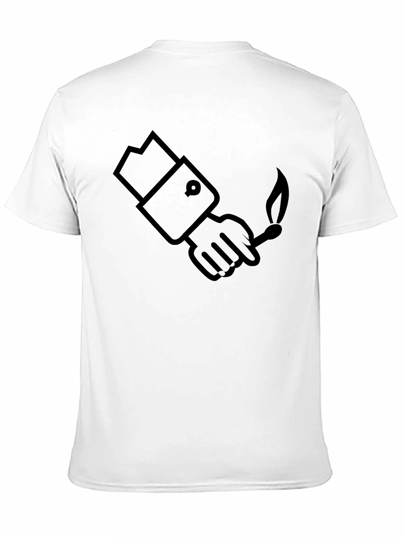 Graphic Tee: Hand Holding a Lit Match