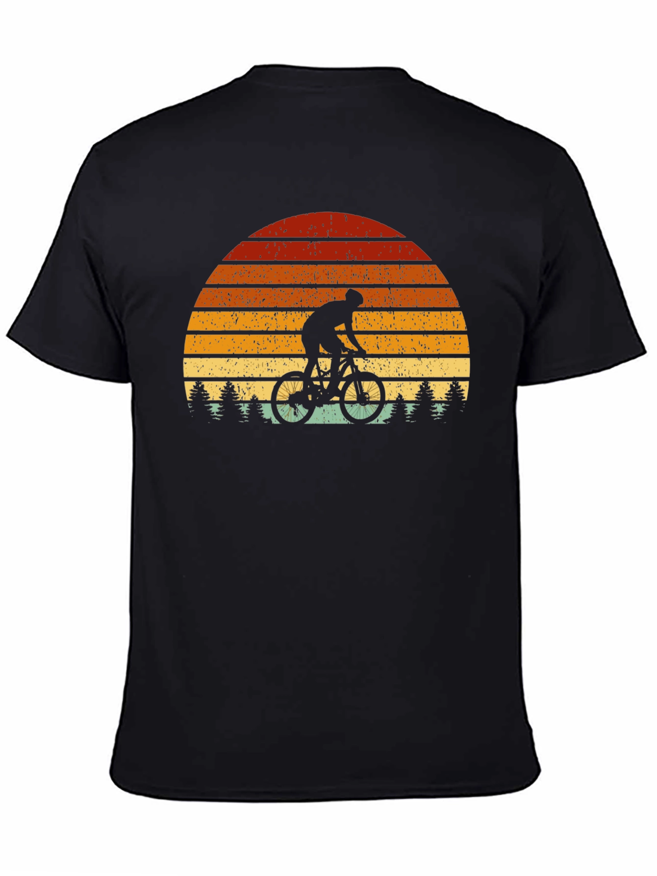 Retro Biker Sunset T-Shirt - Mountain Biking Tee
