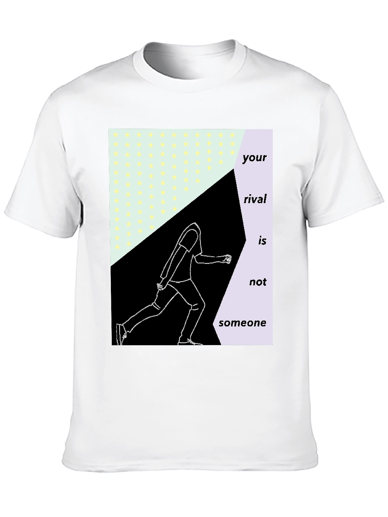 Abstract Runner Graphic Tee - Motivational Sportswear