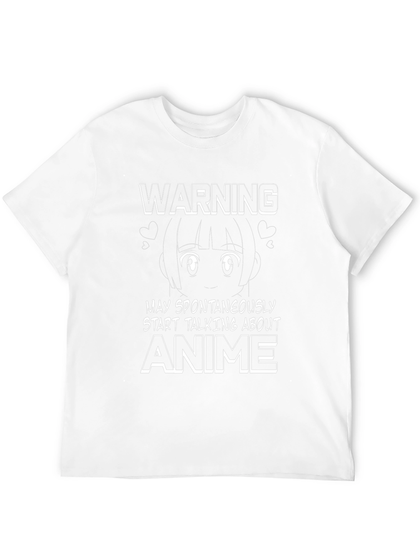 Anime Warning Graphic Tee - Black