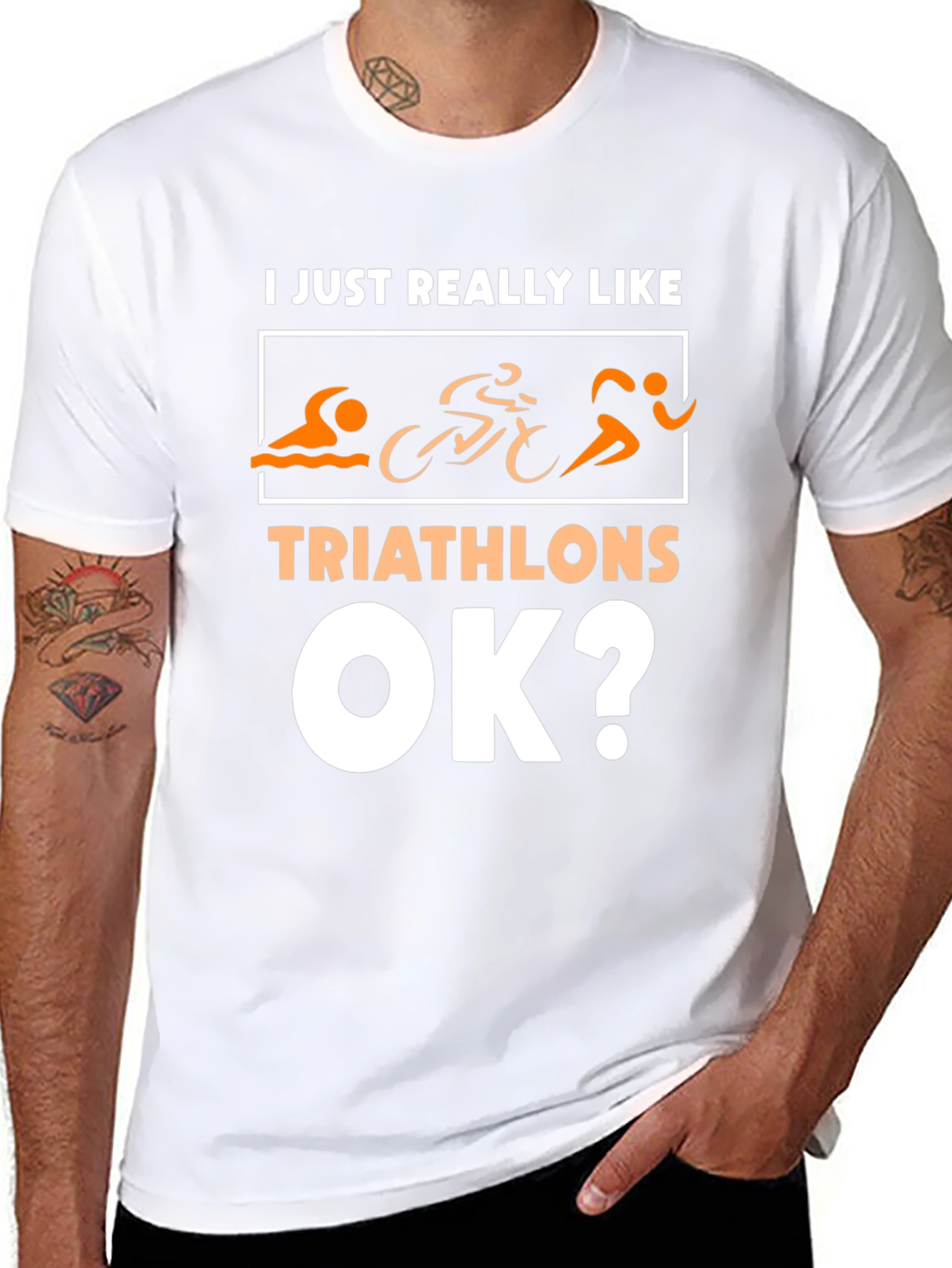 Triathlon Lovers Black T-Shirt