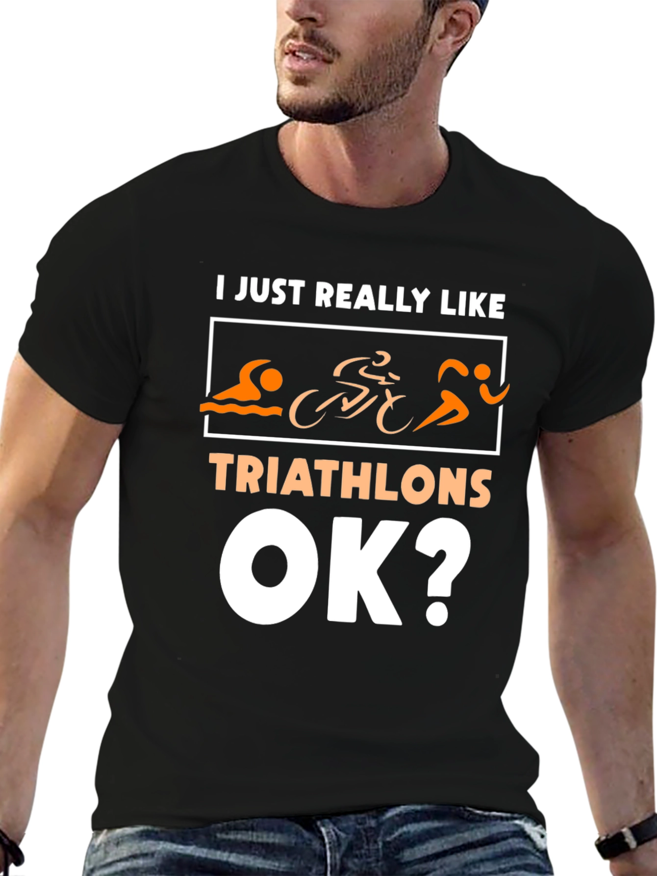 Triathlon Lovers Black T-Shirt