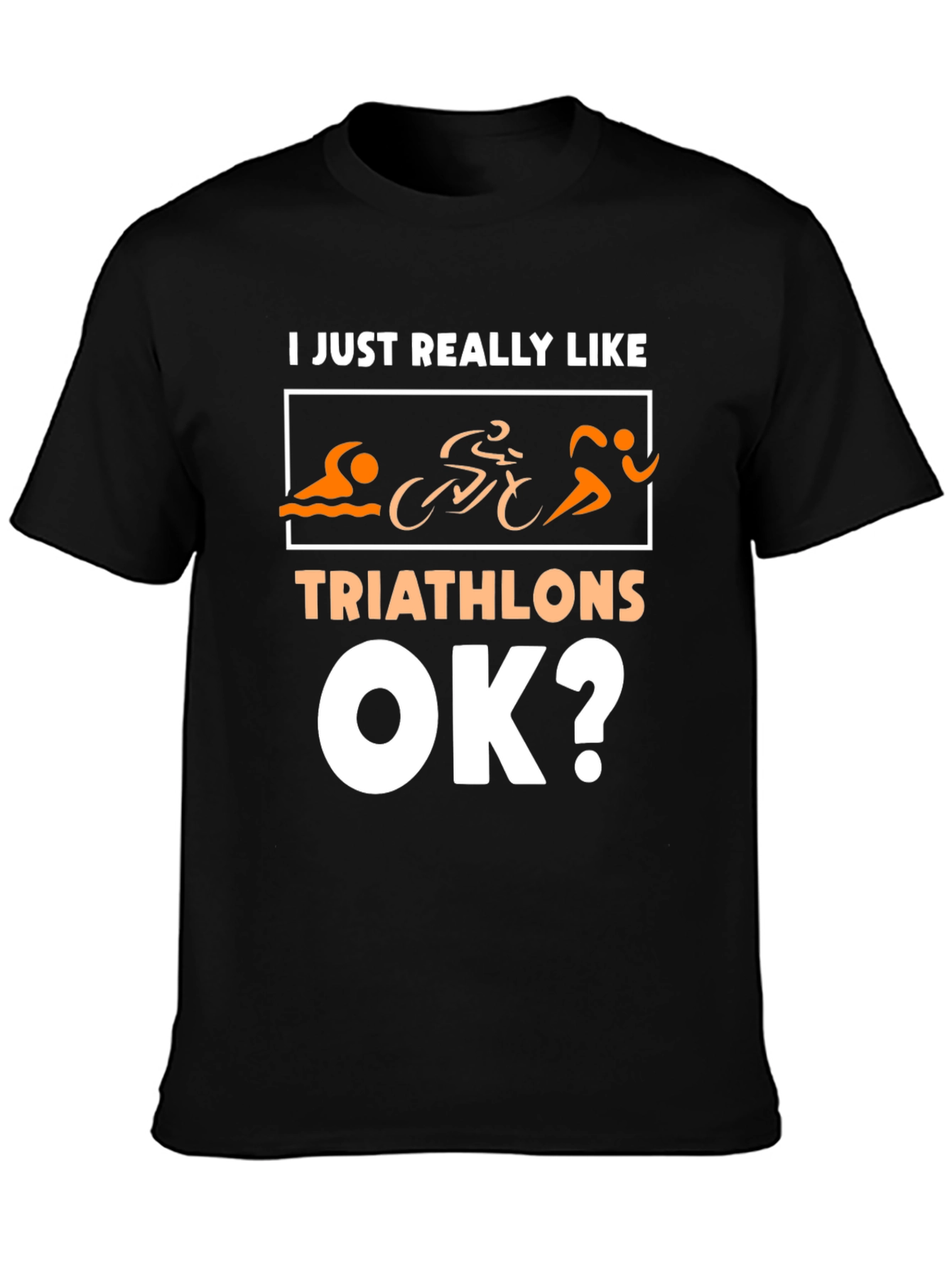 Triathlon Lovers Black T-Shirt