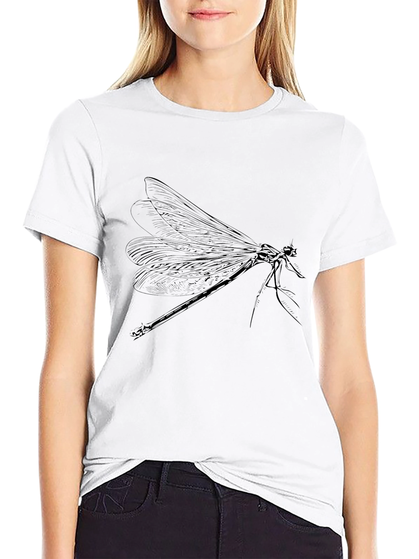 Dragonfly Graphic Black T-Shirt