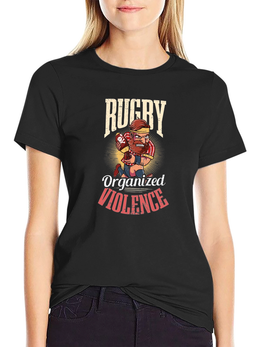 Rugby Organized Violence T-Shirt - Black