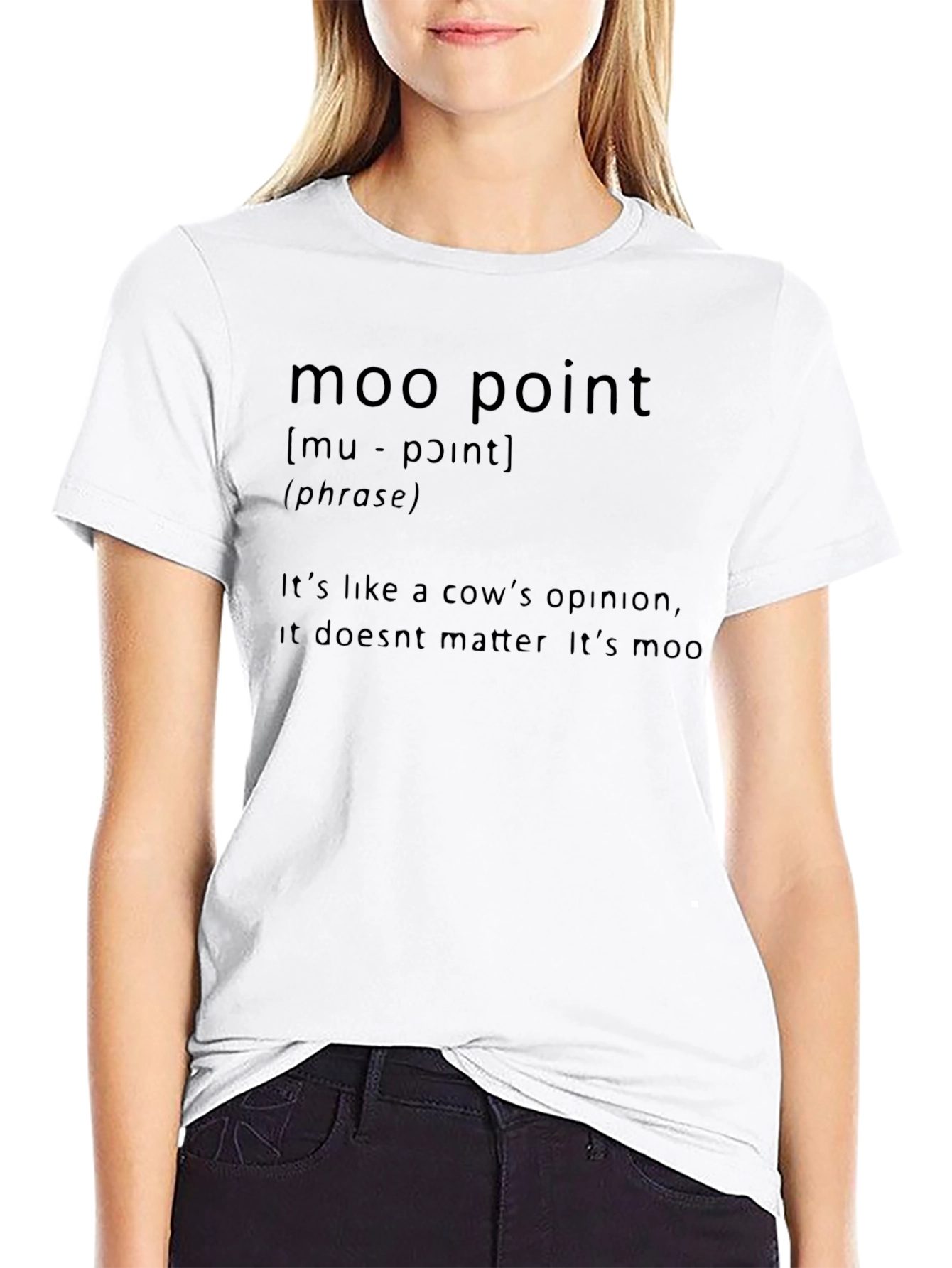 Moo Point T-Shirt Funny Cow Opinion Tee