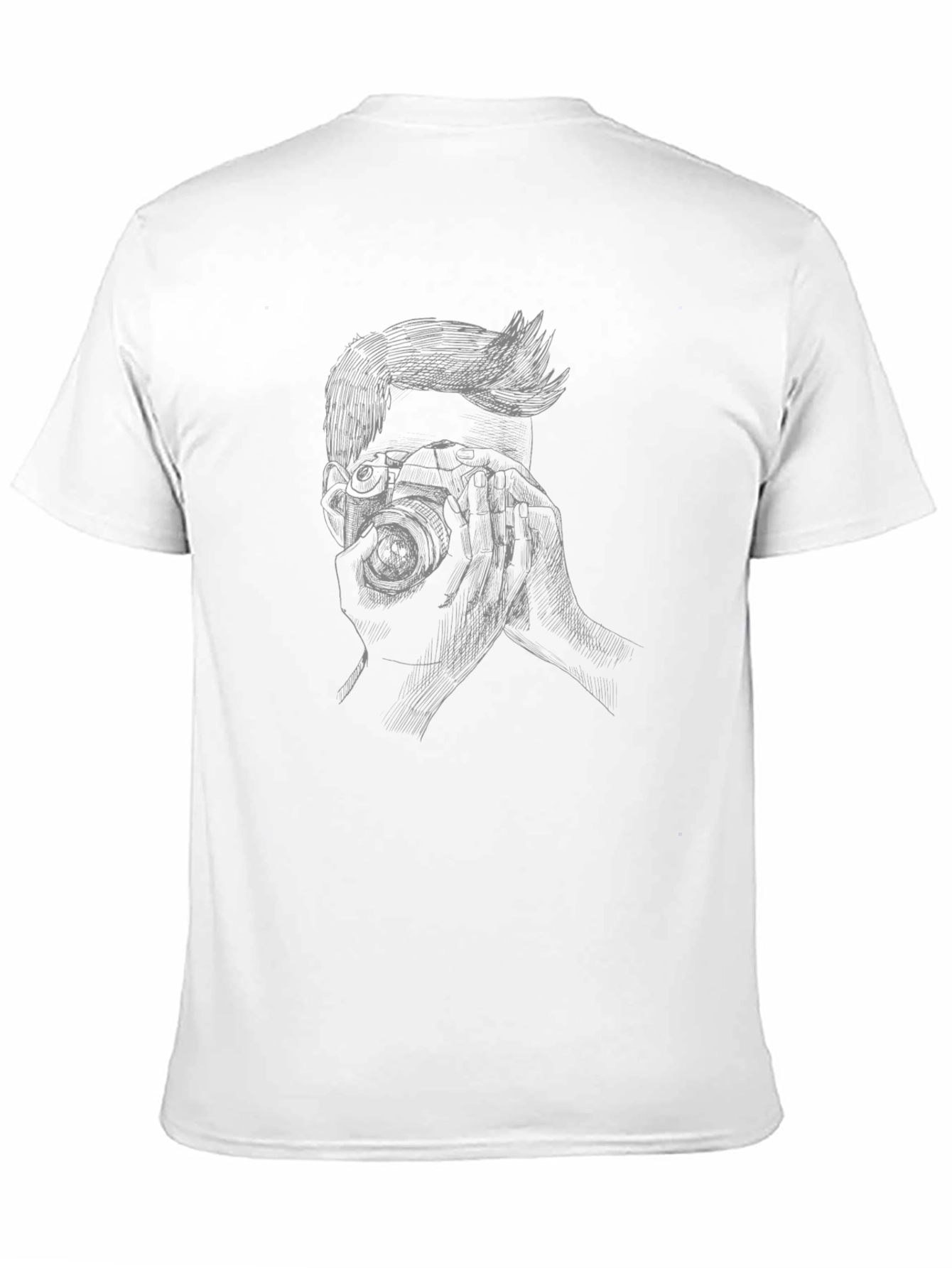 Photographer Graphic Tee - Mens Black Cotton T-Shirt