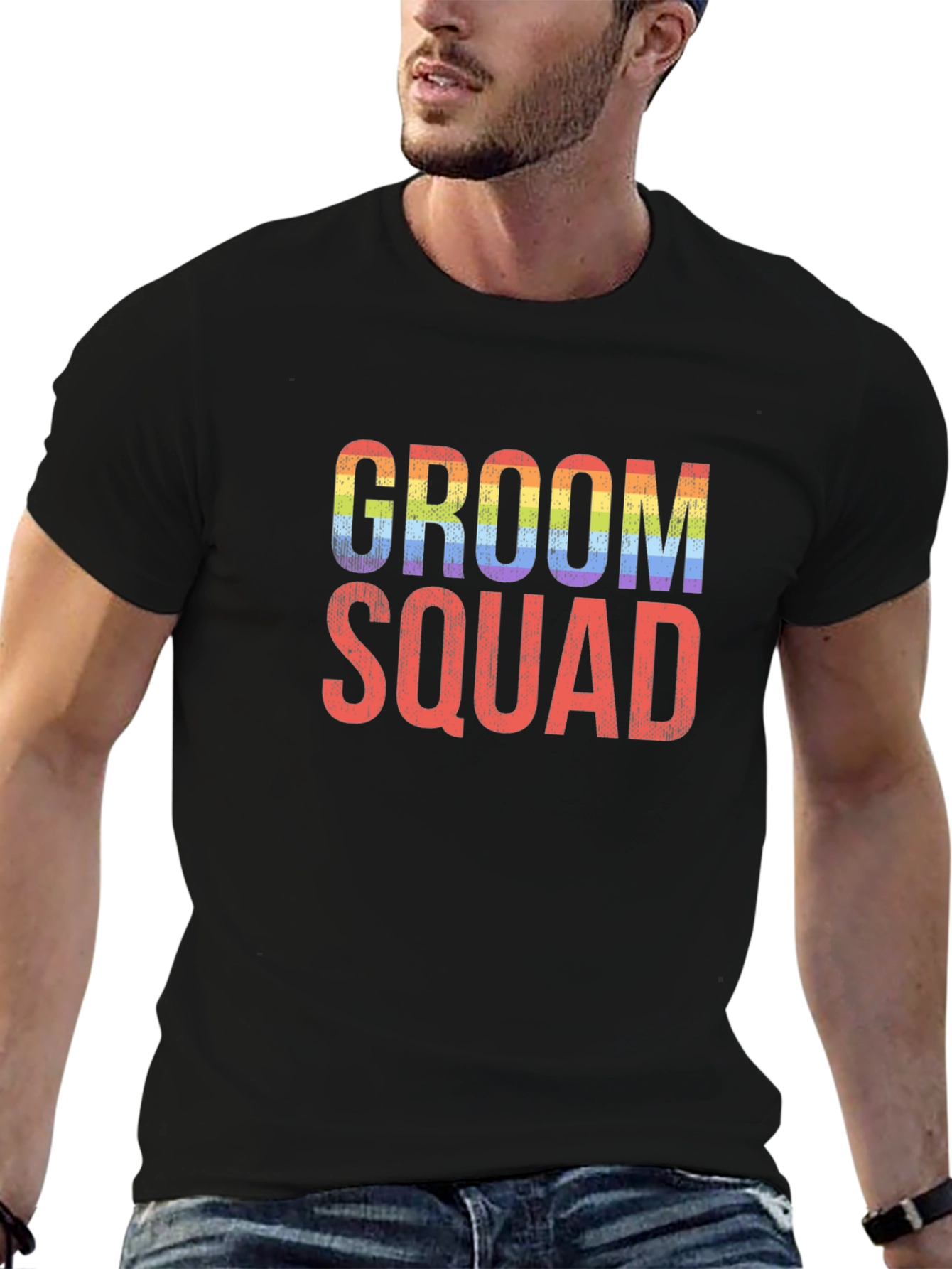 Groom Squad Rainbow Pride T-Shirt
