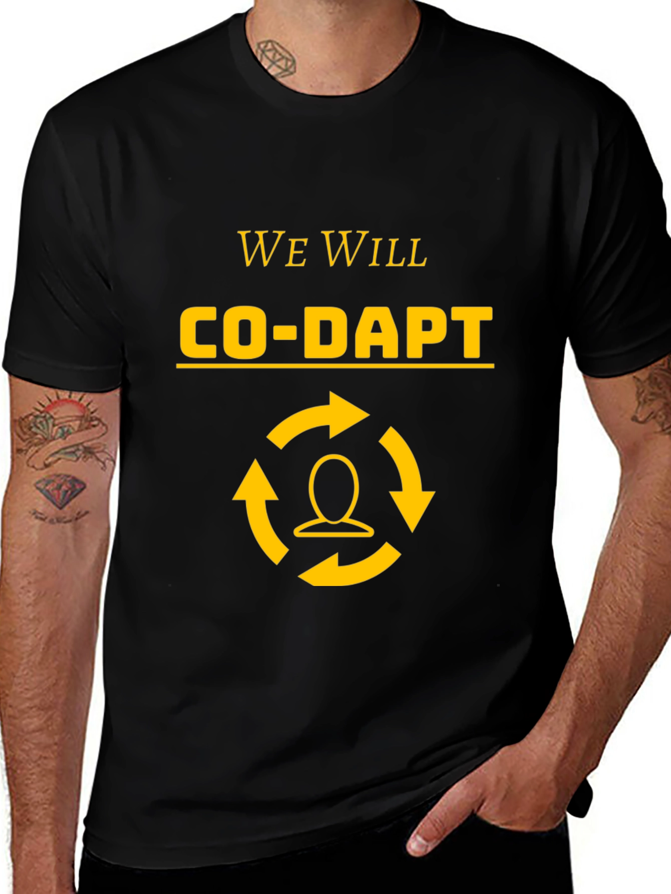 Co-Adapt Black Graphic T-Shirt