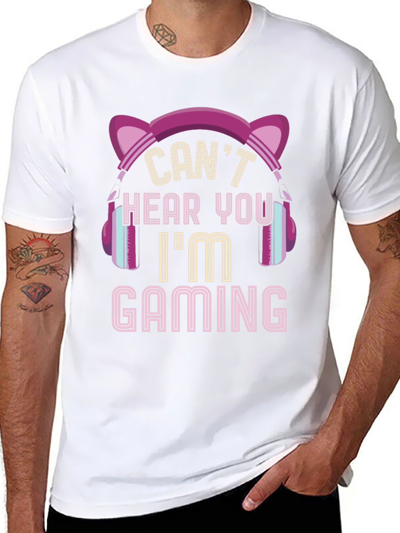 Gamer T-Shirt - Cant Hear You Im Gaming