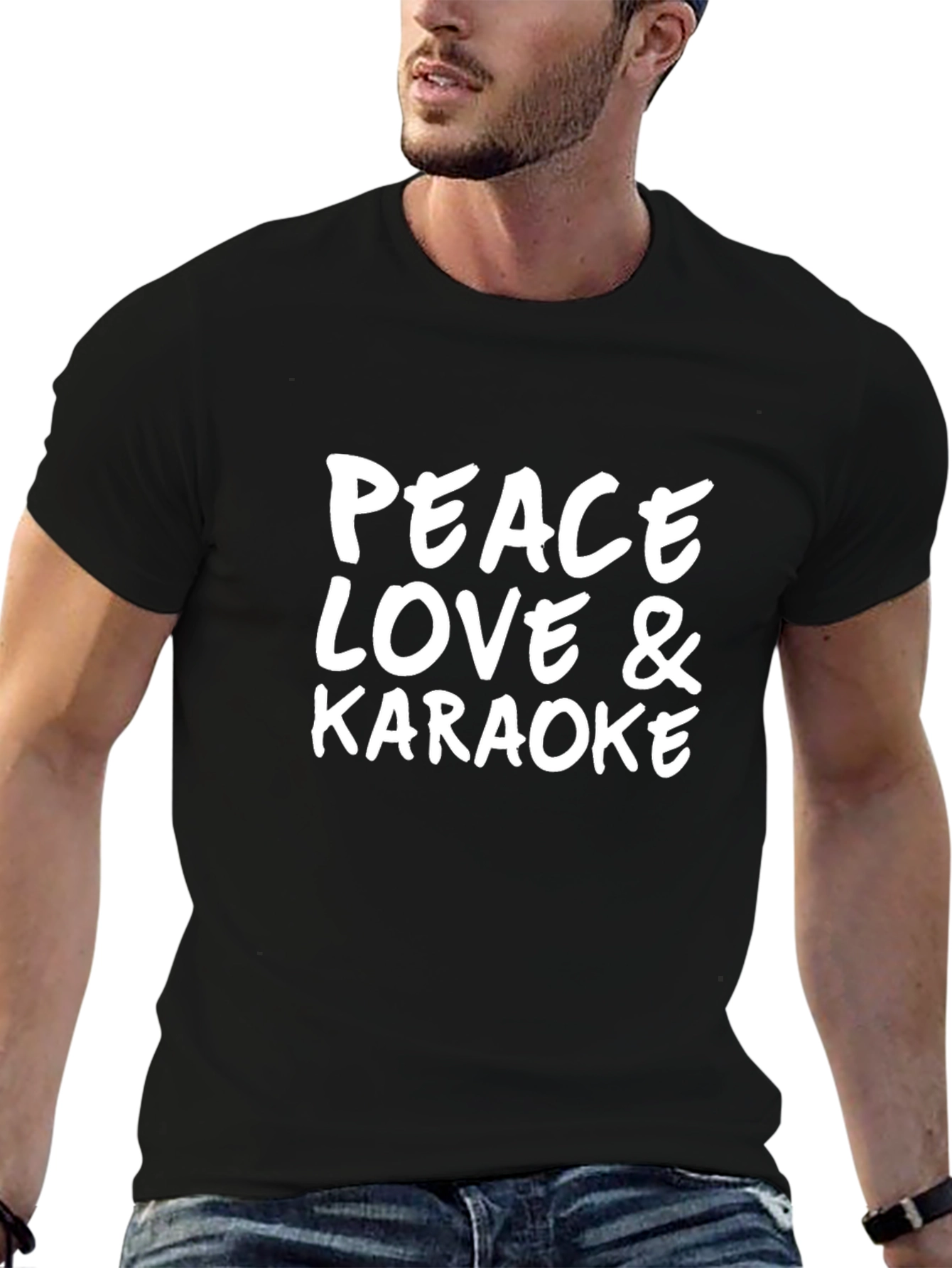 Peace Love & Karaoke Graphic Tee - Soft Cotton