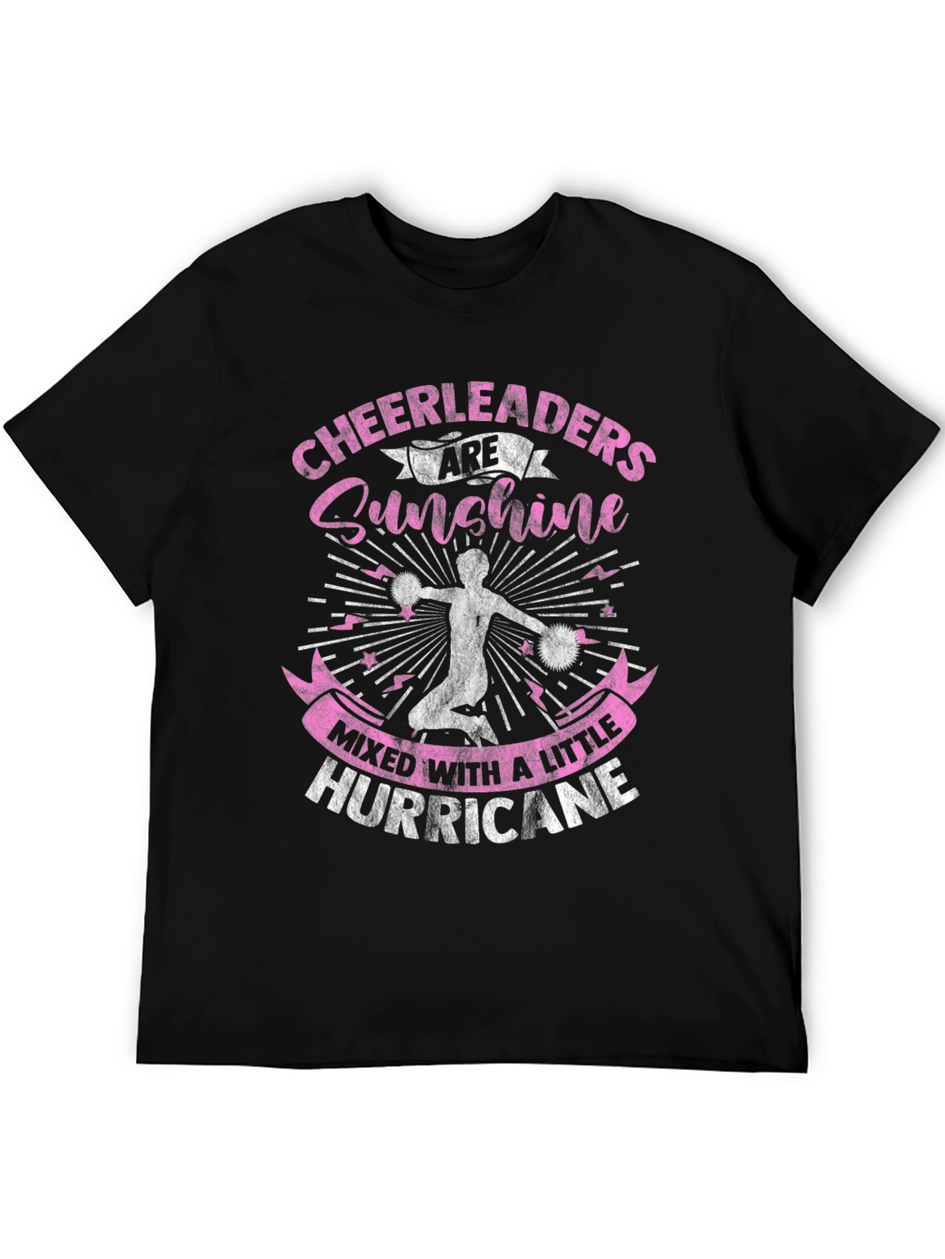 Cheerleader Sunshine Hurricane Black Graphic Tee