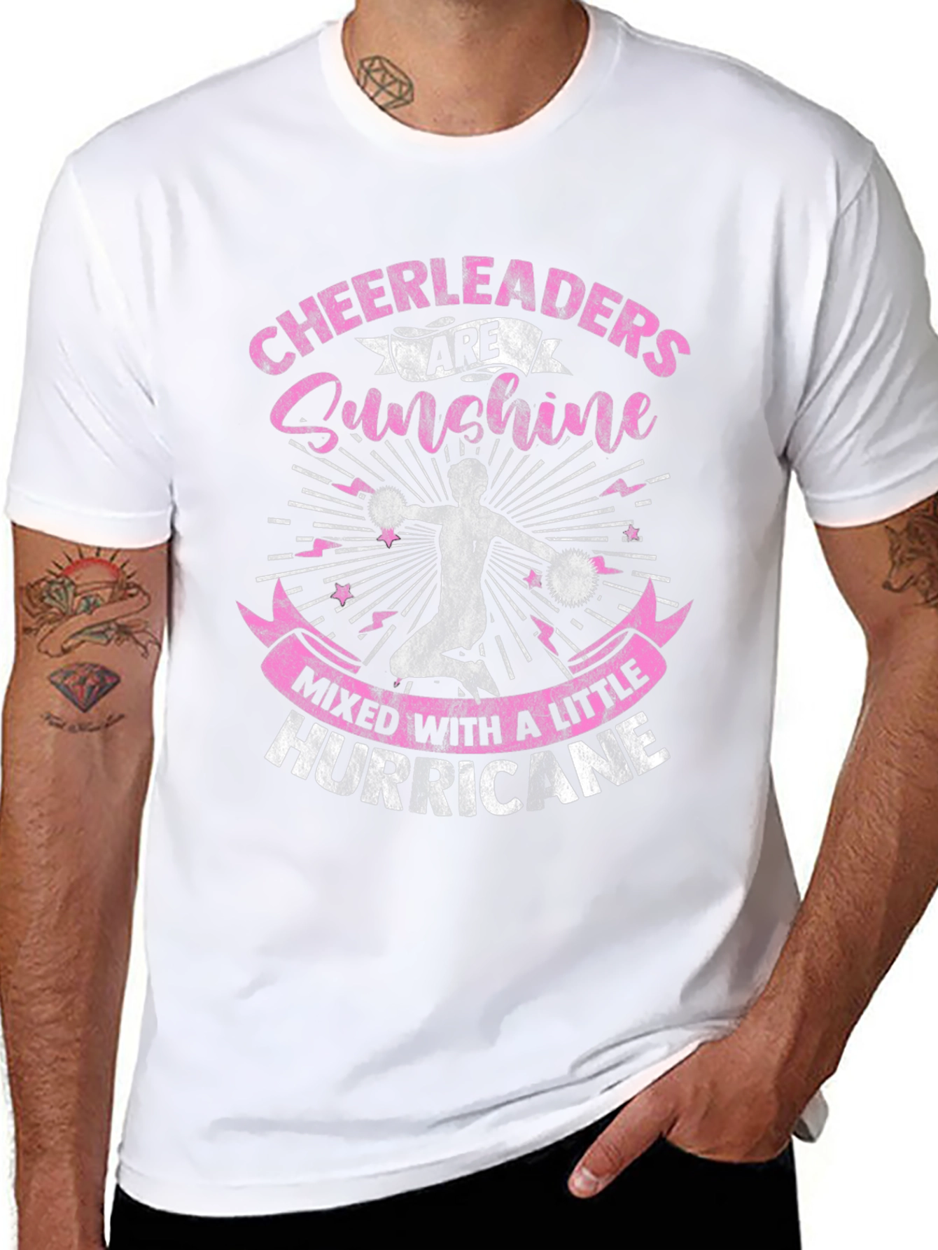 Cheerleader Sunshine Hurricane Black Graphic Tee