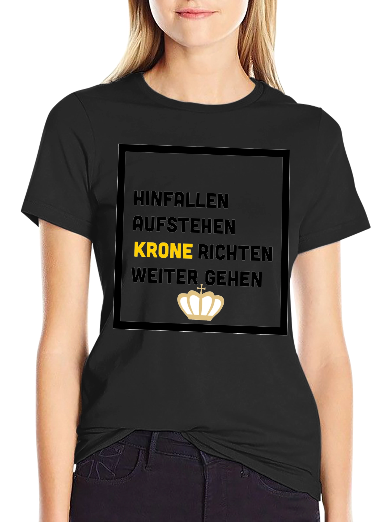 Hinfallen Aufstehen Black T-Shirt
