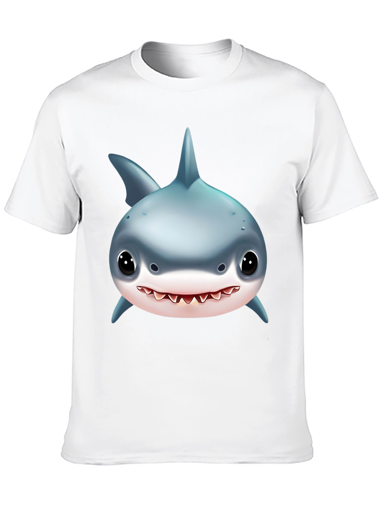 Shark Graphic Tee - Black Cotton T-Shirt