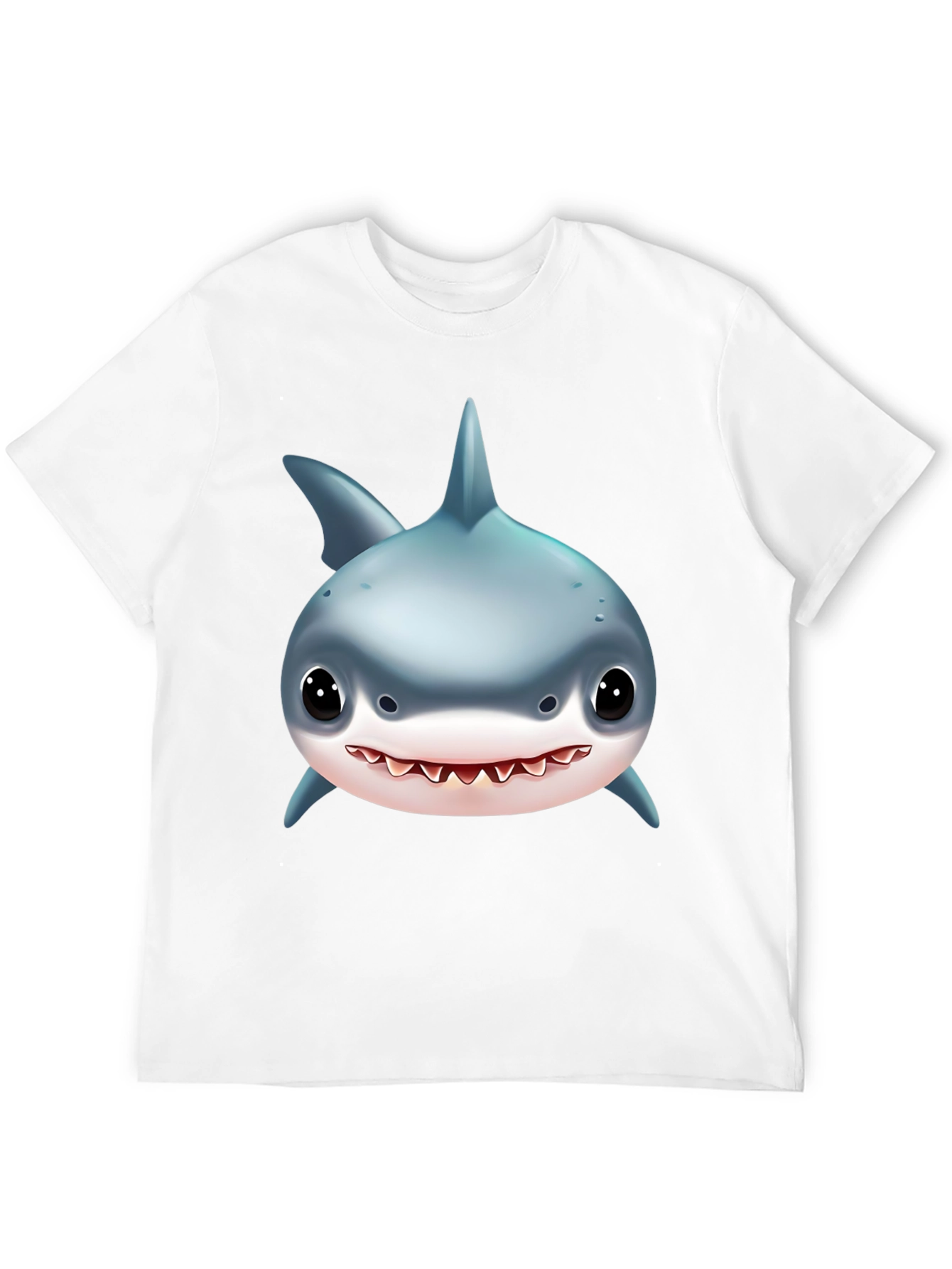 Shark Graphic Tee - Black Cotton T-Shirt