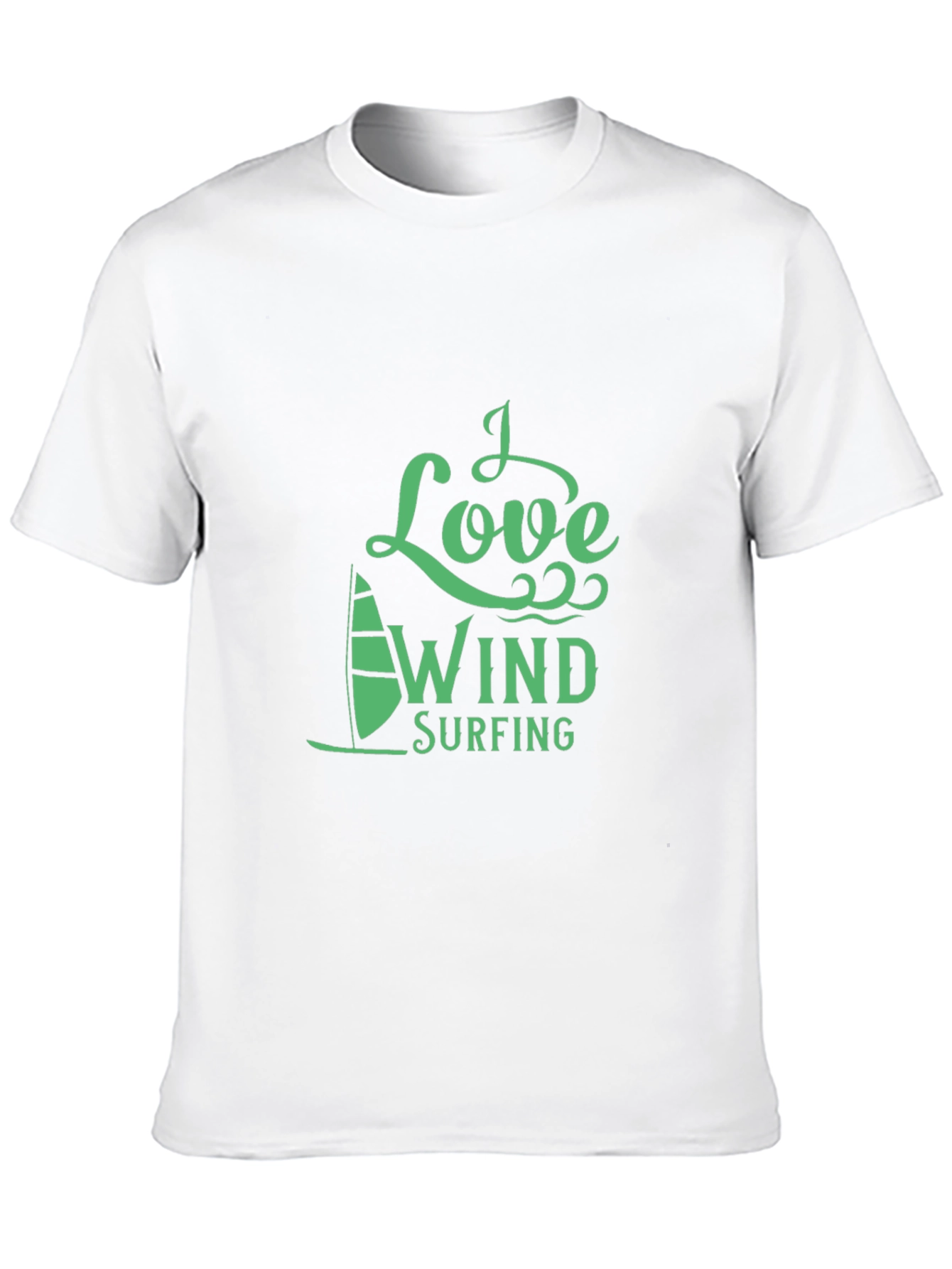 I Love Windsurfing Graphic Tee - Black