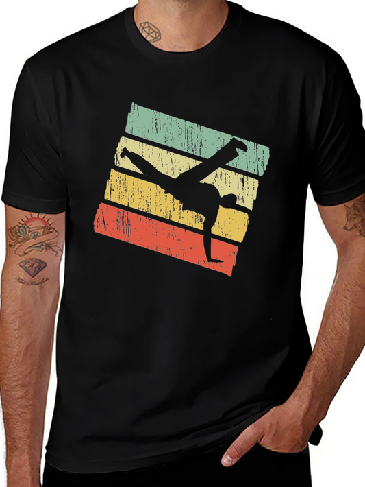 Retro Breakdancer Graphic Tee - Cool Vintage Design