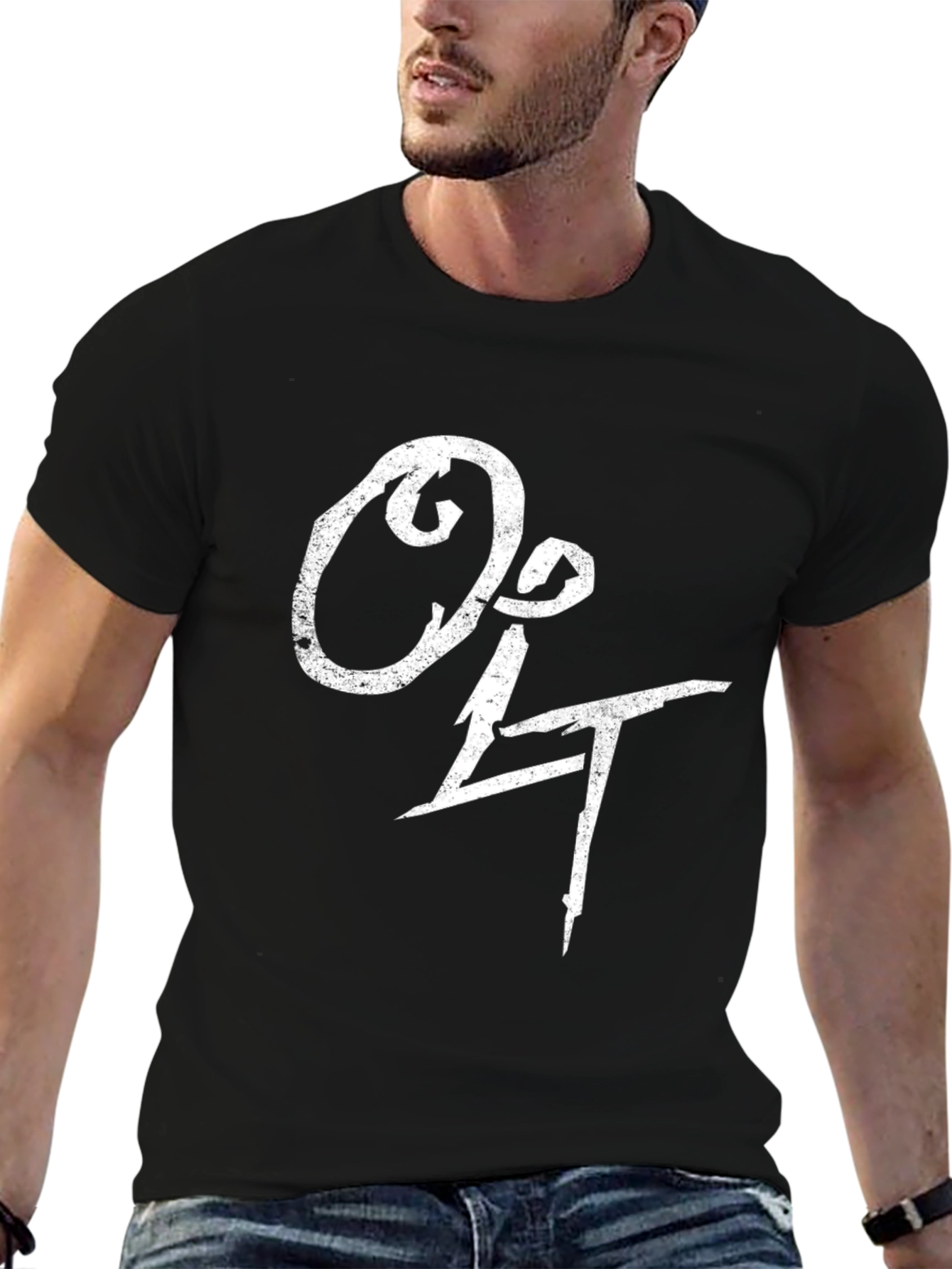 Distressed OLT Graphic Black T-Shirt