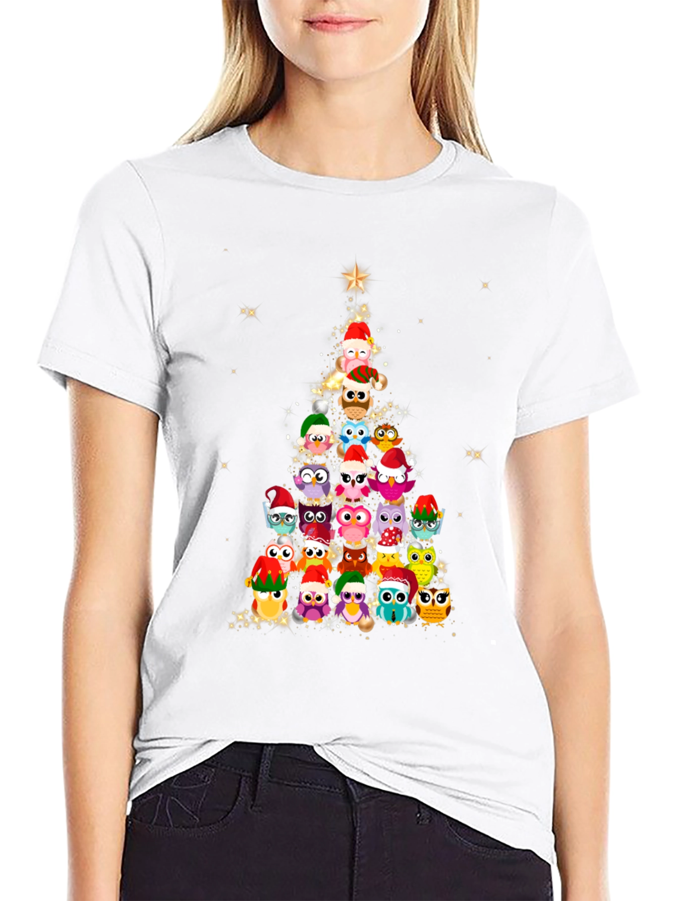 Owl Christmas Tree T-Shirt