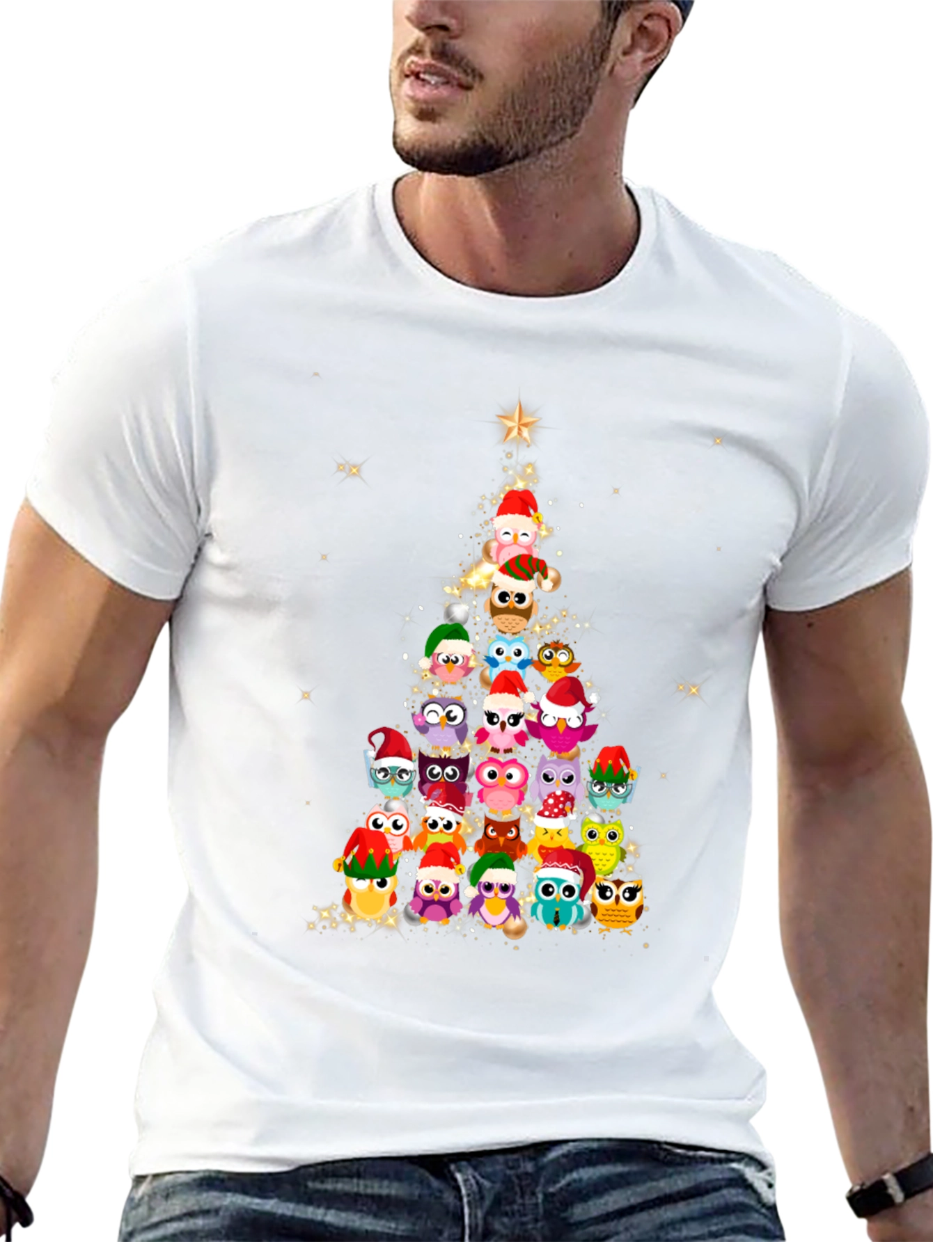 Owl Christmas Tree T-Shirt
