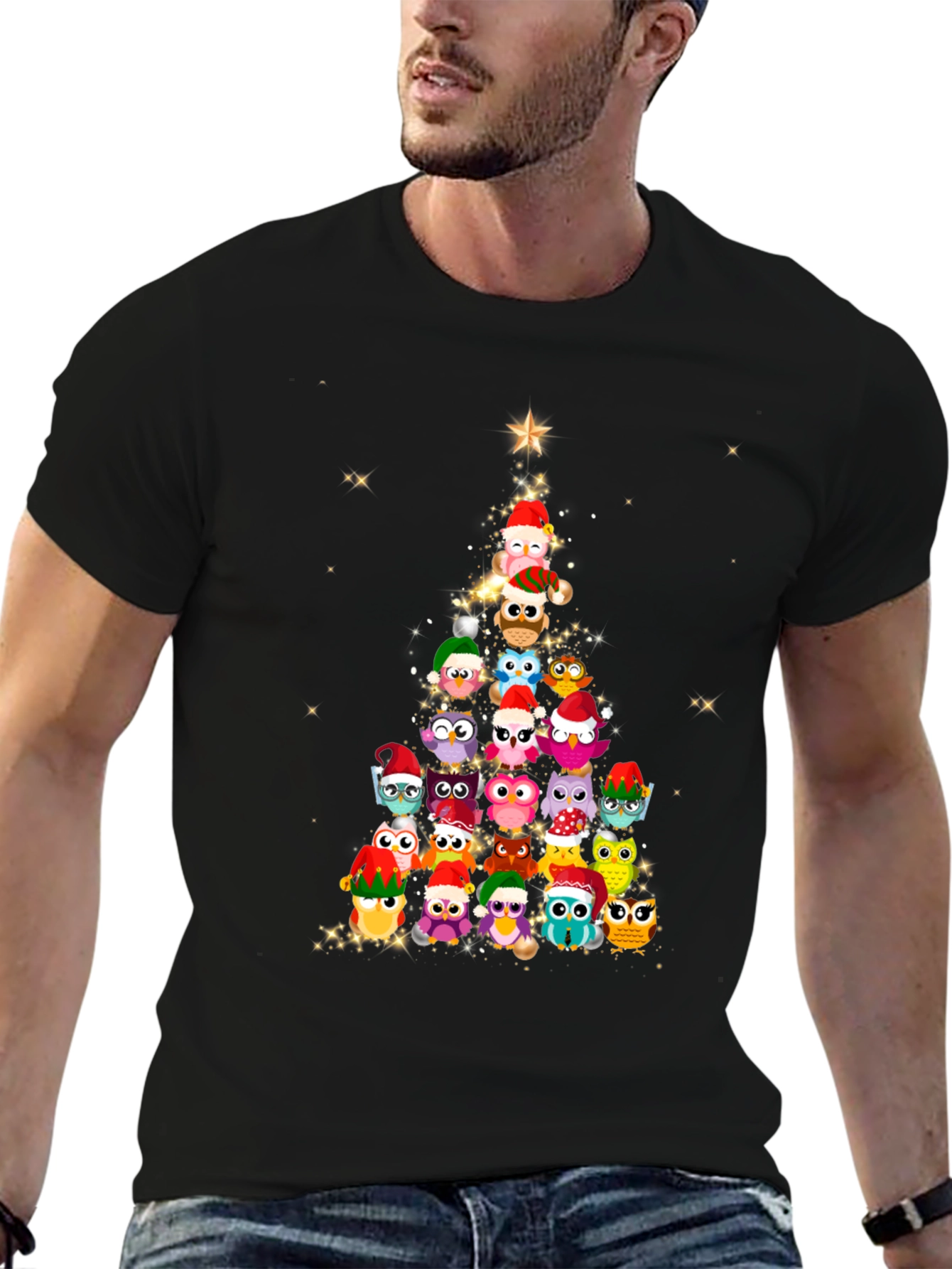 Owl Christmas Tree T-Shirt