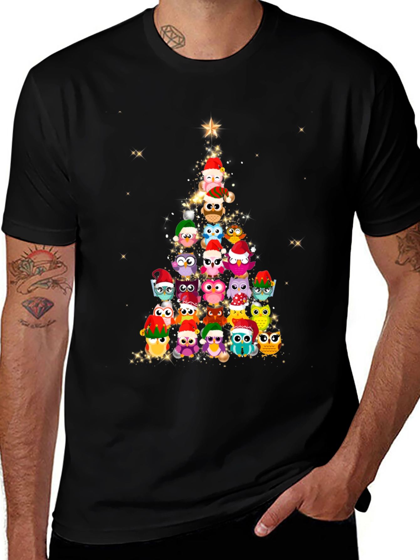 Owl Christmas Tree T-Shirt