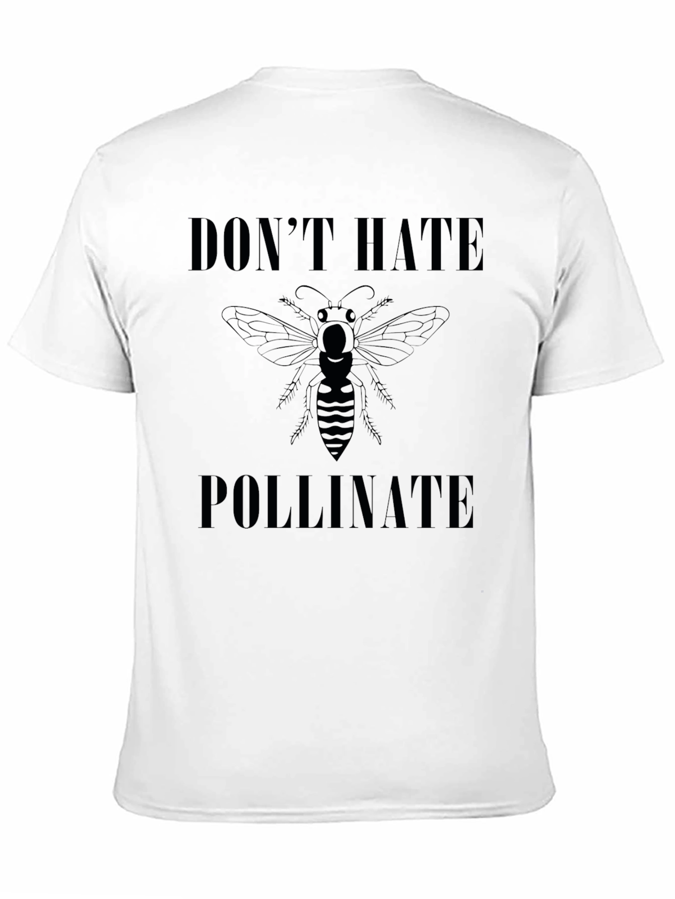 Dont Hate Pollinate Graphic T-Shirt - Black