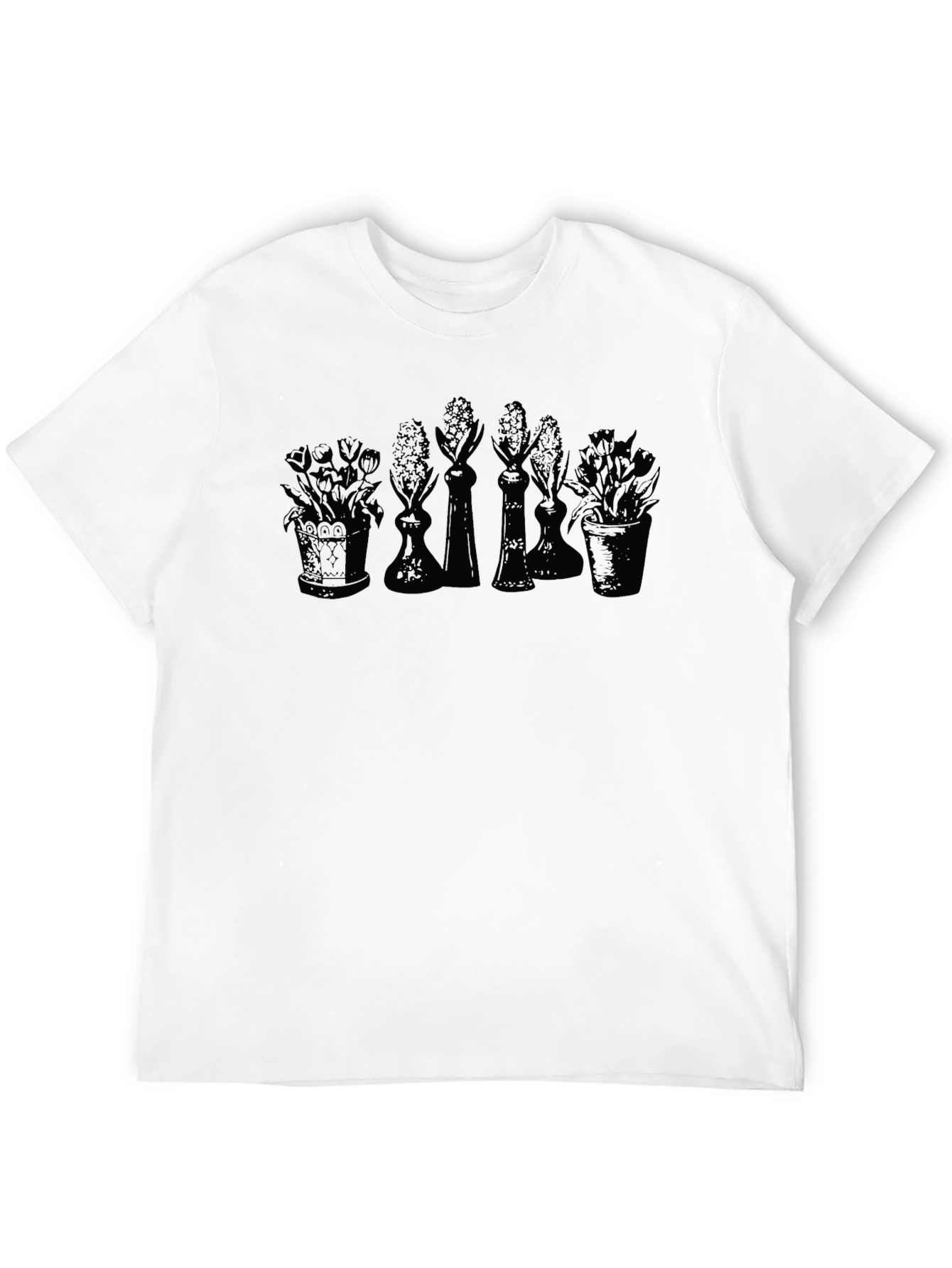 Black Floral Patterned T-Shirt