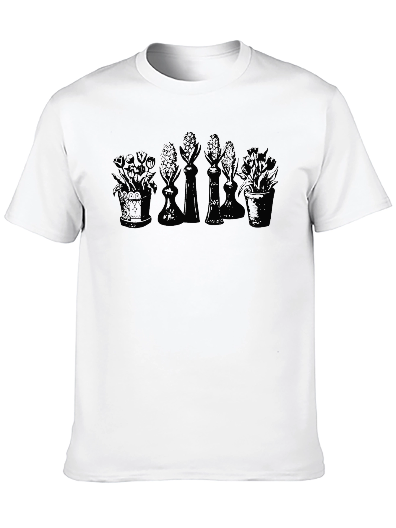 Black Floral Patterned T-Shirt
