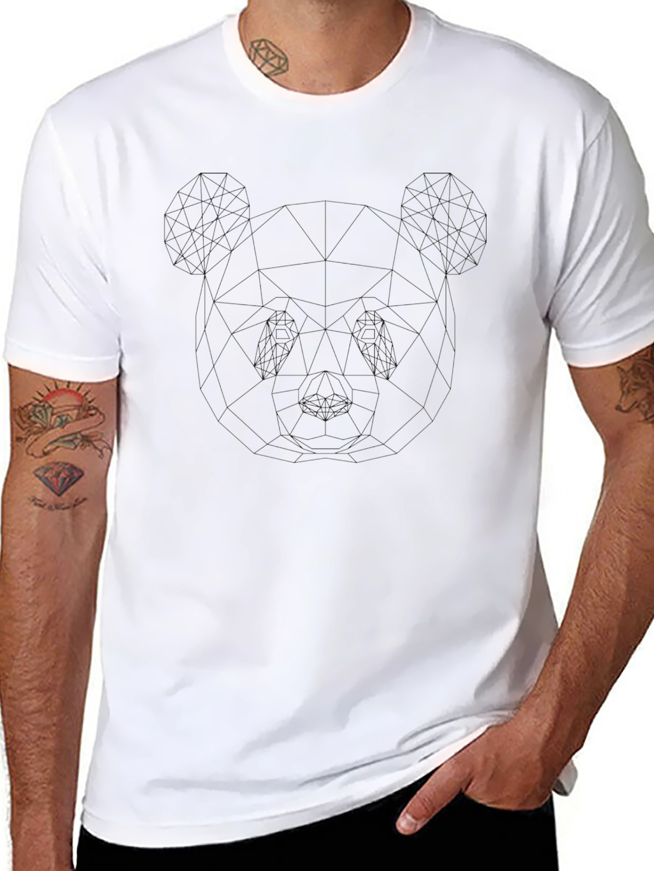 Mens Black Crew Neck T-Shirt - Casual Comfort