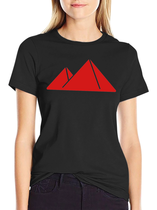 Geometric Pyramid Graphic Tee - Modern Black Shirt