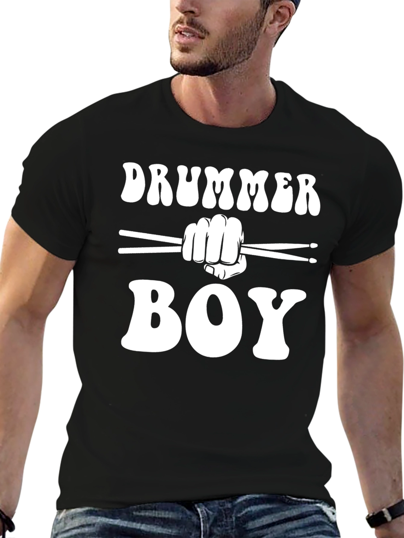 Drummer Boy T-Shirt - Black Cotton Tee