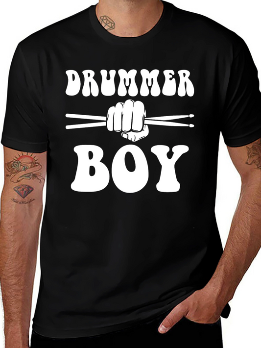 Drummer Boy T-Shirt - Black Cotton Tee
