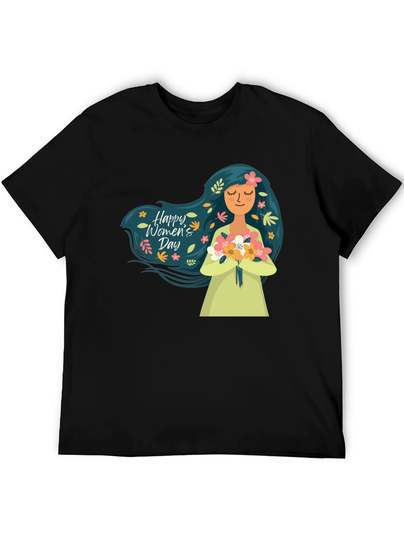 Womens Day T-Shirt - Floral Girl Design