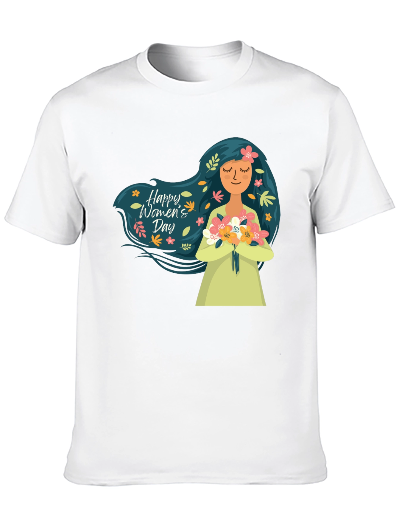 Womens Day T-Shirt - Floral Girl Design