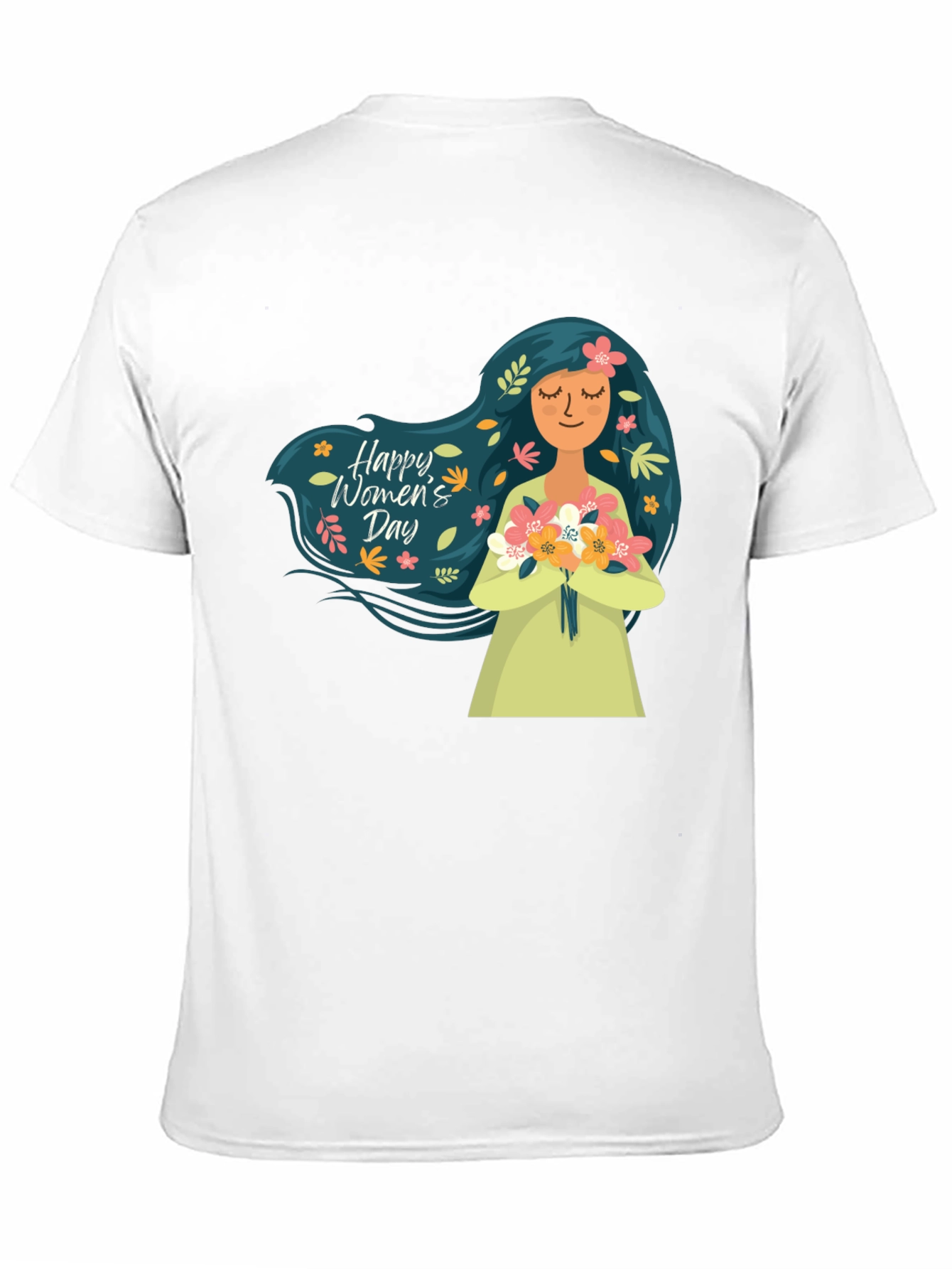 Womens Day T-Shirt - Floral Girl Design