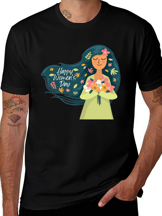Womens Day T-Shirt - Floral Girl Design
