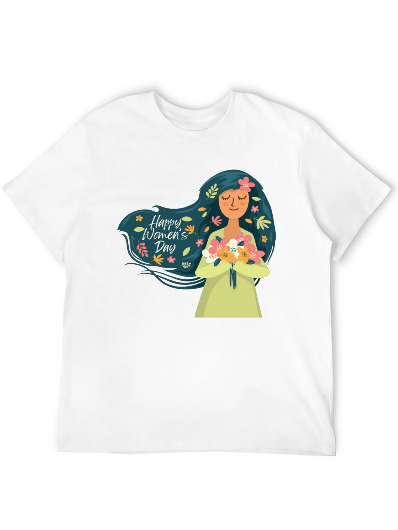 Womens Day T-Shirt - Floral Girl Design