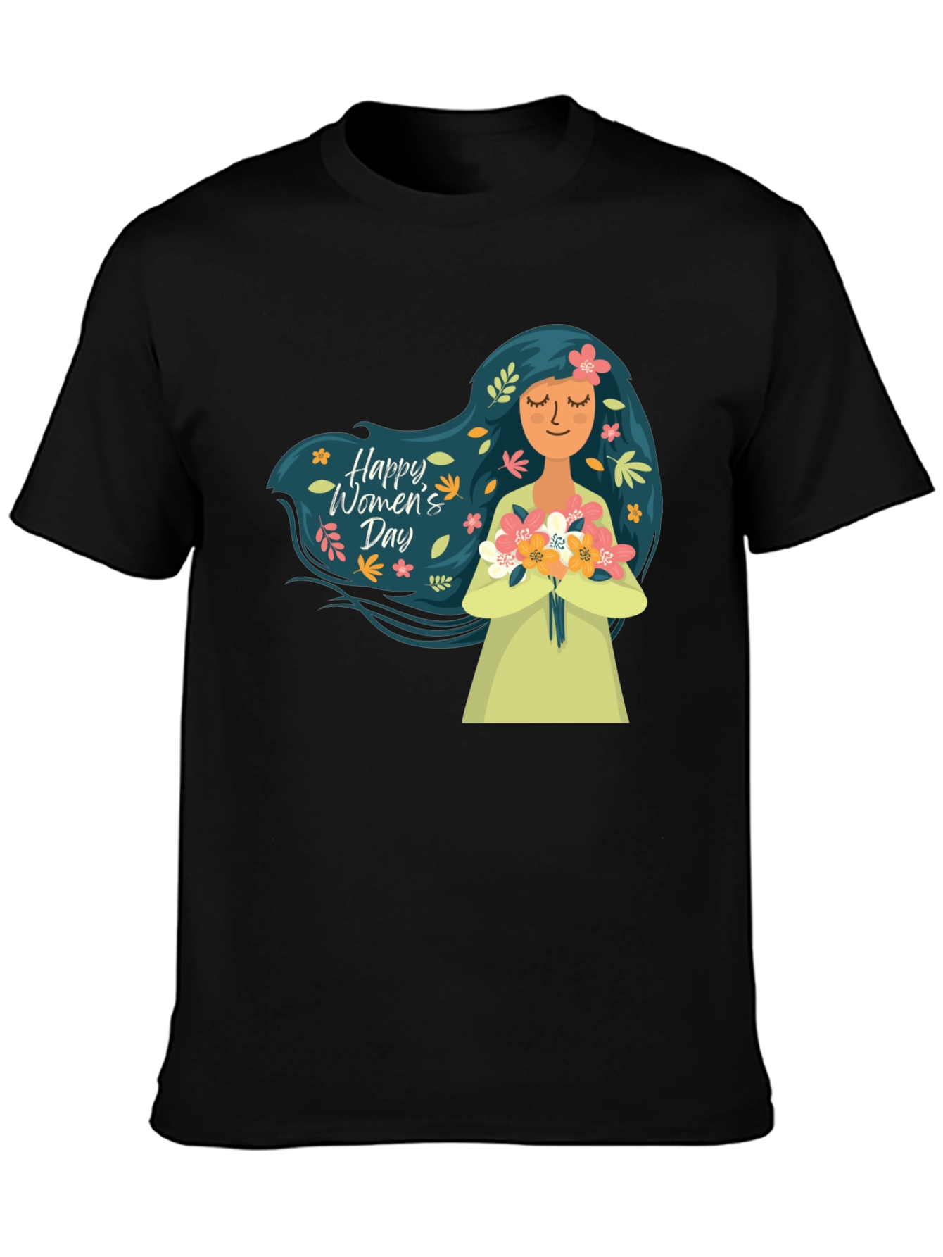Womens Day T-Shirt - Floral Girl Design