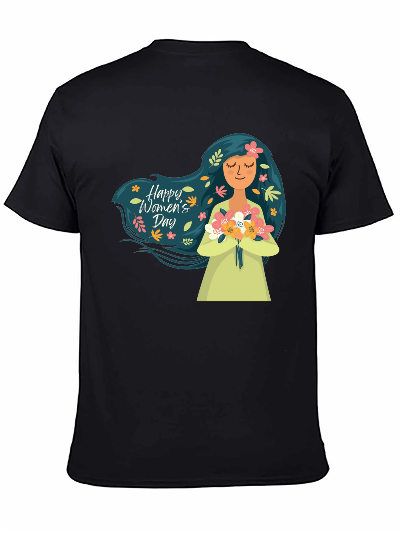 Womens Day T-Shirt - Floral Girl Design