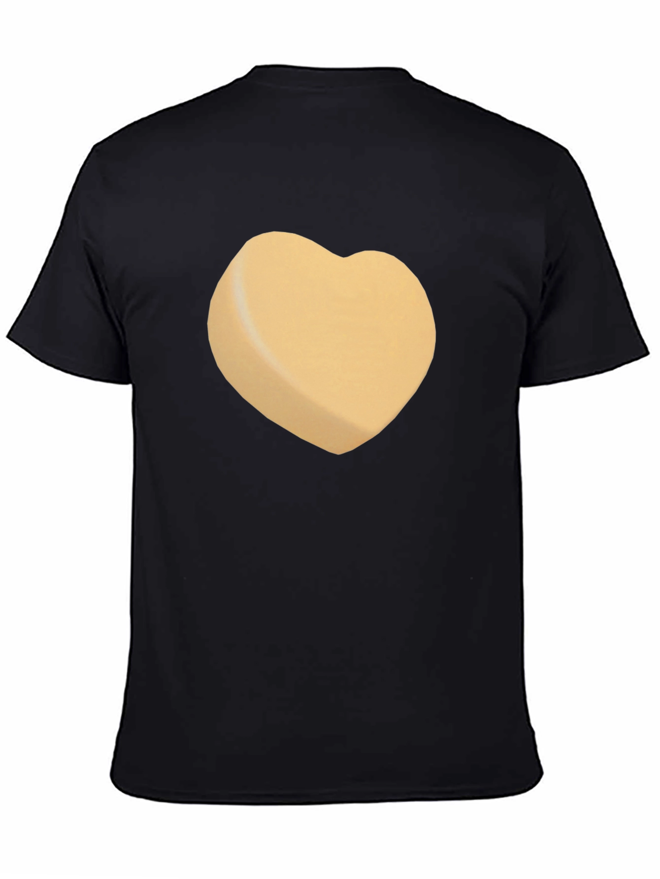 Heart-Shaped Candy Design Black T-Shirt
