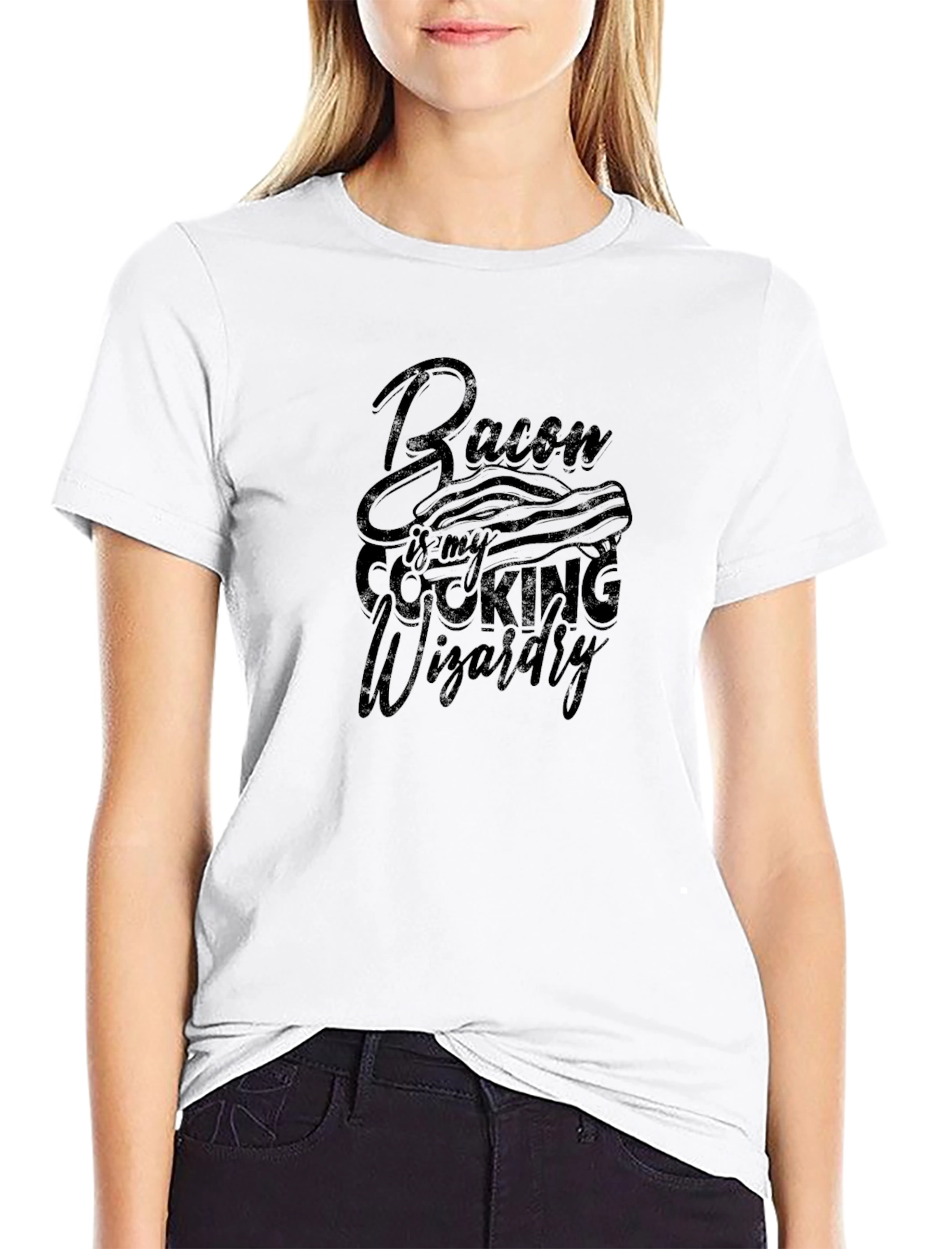 Bacon is my Cooking Wizardry Black T-shirt